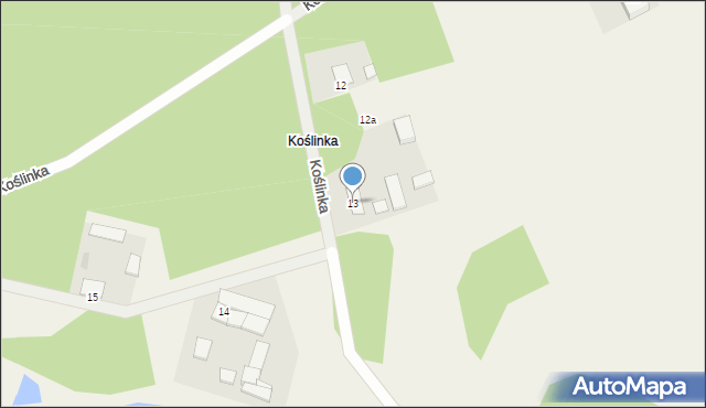 Koślinka, Koślinka, 13, mapa Koślinka