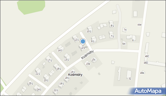 Kośmidry, Kośmidry, 11/1, mapa Kośmidry