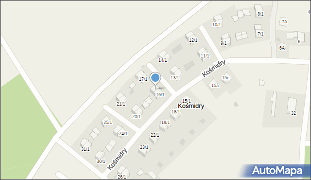 Kośmidry, Kośmidry, 16/2, mapa Kośmidry