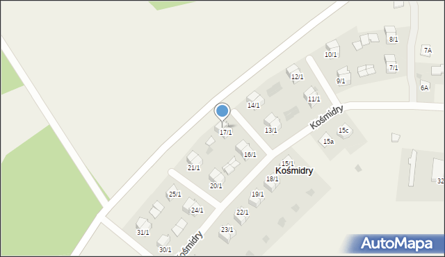 Kośmidry, Kośmidry, 17/2, mapa Kośmidry