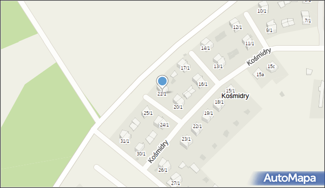 Kośmidry, Kośmidry, 21/1, mapa Kośmidry