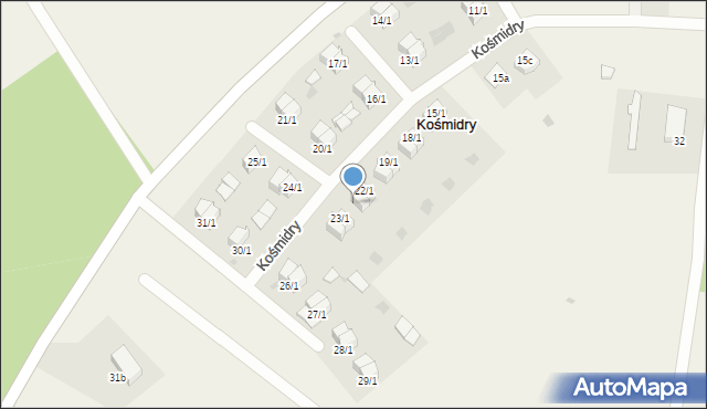 Kośmidry, Kośmidry, 22/2, mapa Kośmidry