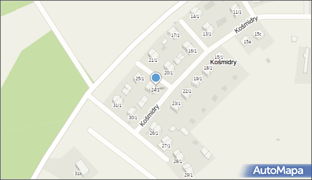 Kośmidry, Kośmidry, 24/1, mapa Kośmidry