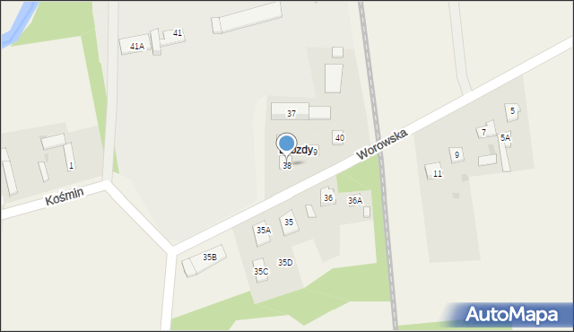 Kośmin, Kośmin, 38, mapa Kośmin