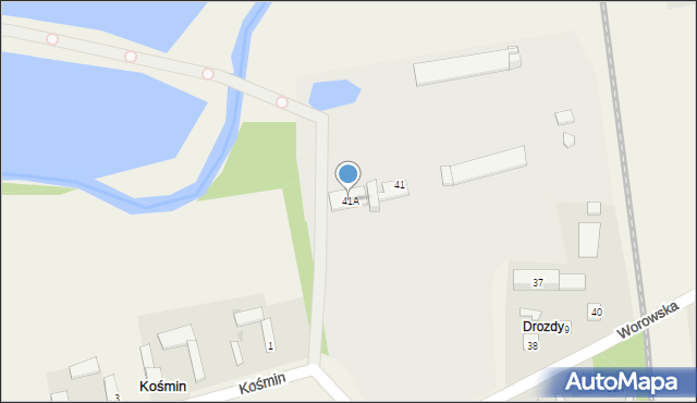 Kośmin, Kośmin, 41A, mapa Kośmin