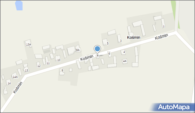 Kośmin, Kośmin, 7, mapa Kośmin