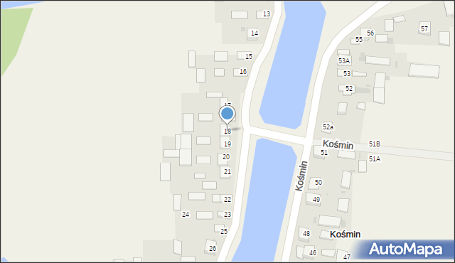 Kośmin, Kośmin, 18, mapa Kośmin