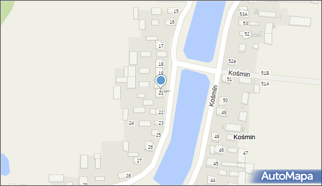 Kośmin, Kośmin, 21, mapa Kośmin