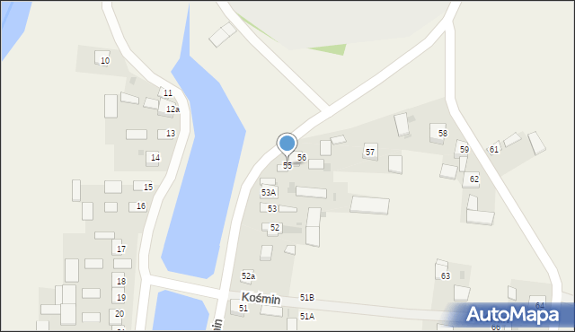 Kośmin, Kośmin, 55, mapa Kośmin