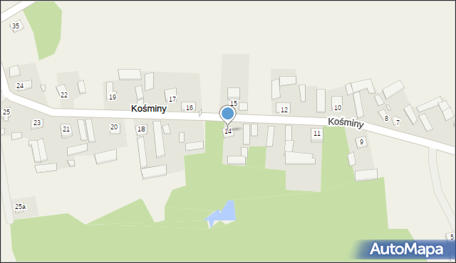 Kośminy, Kośminy, 14, mapa Kośminy