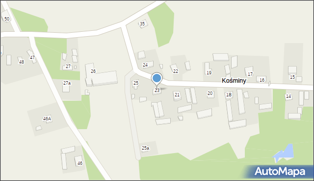 Kośminy, Kośminy, 23, mapa Kośminy