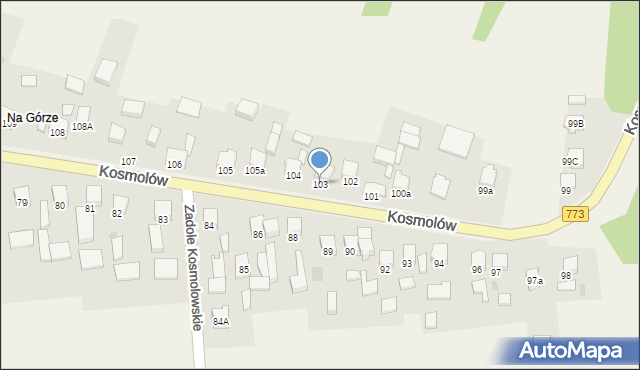 Kosmolów, Kosmolów, 103, mapa Kosmolów