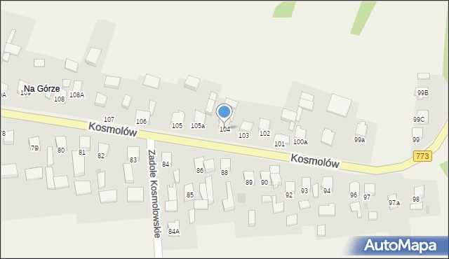 Kosmolów, Kosmolów, 104, mapa Kosmolów