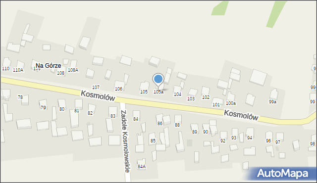 Kosmolów, Kosmolów, 105a, mapa Kosmolów