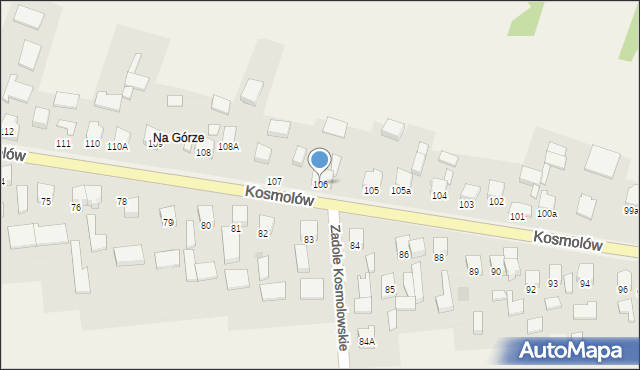 Kosmolów, Kosmolów, 106, mapa Kosmolów