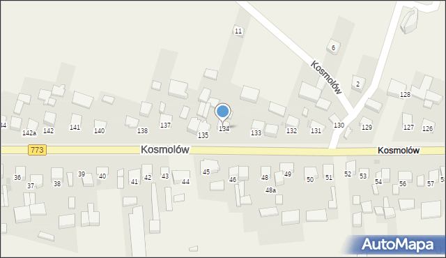 Kosmolów, Kosmolów, 134, mapa Kosmolów