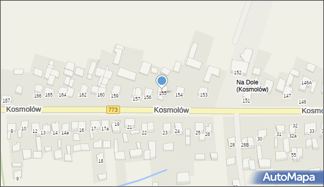 Kosmolów, Kosmolów, 155, mapa Kosmolów