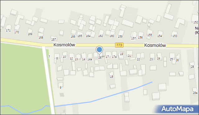 Kosmolów, Kosmolów, 16, mapa Kosmolów