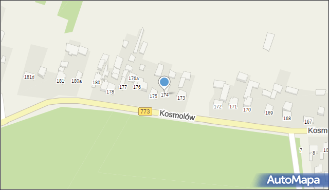 Kosmolów, Kosmolów, 174, mapa Kosmolów