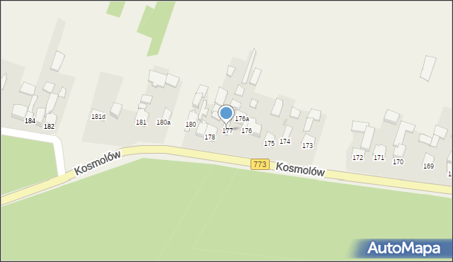 Kosmolów, Kosmolów, 177, mapa Kosmolów