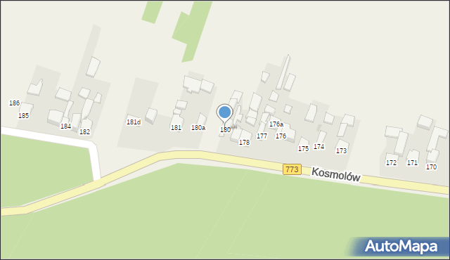 Kosmolów, Kosmolów, 180, mapa Kosmolów