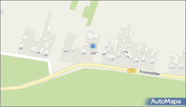 Kosmolów, Kosmolów, 180a, mapa Kosmolów