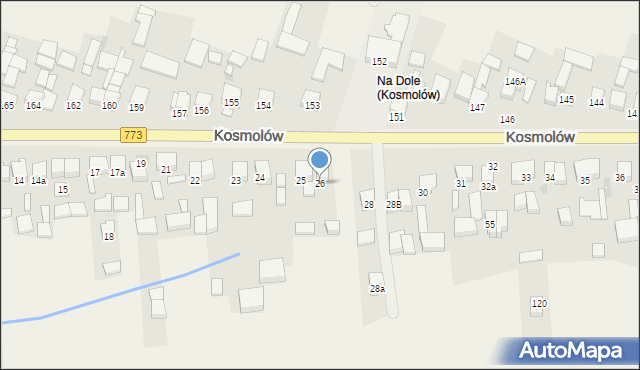 Kosmolów, Kosmolów, 26, mapa Kosmolów