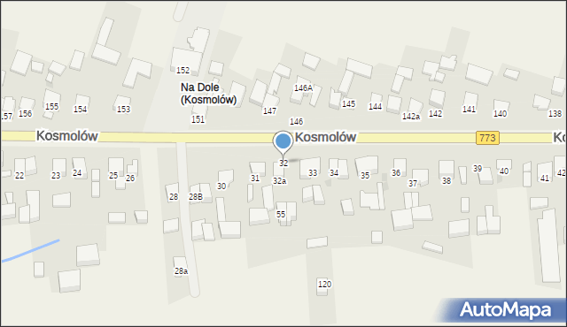 Kosmolów, Kosmolów, 32, mapa Kosmolów