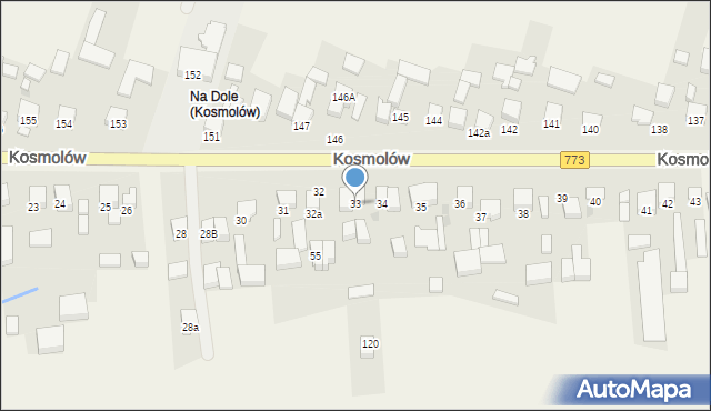 Kosmolów, Kosmolów, 33, mapa Kosmolów