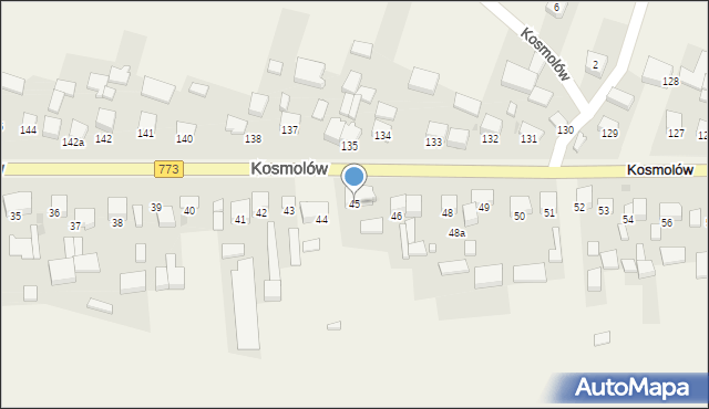 Kosmolów, Kosmolów, 45, mapa Kosmolów