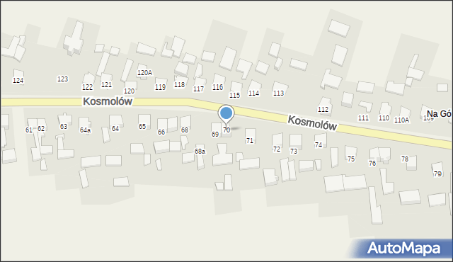 Kosmolów, Kosmolów, 70, mapa Kosmolów