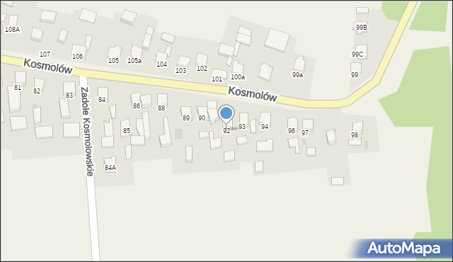 Kosmolów, Kosmolów, 92, mapa Kosmolów