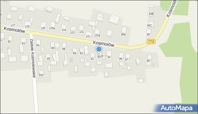 Kosmolów, Kosmolów, 93, mapa Kosmolów