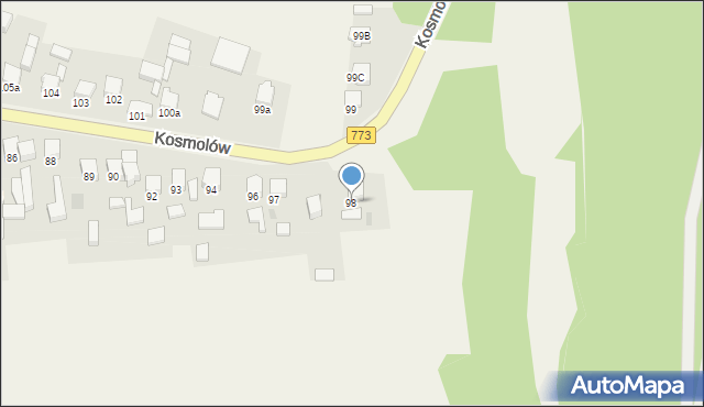 Kosmolów, Kosmolów, 98, mapa Kosmolów