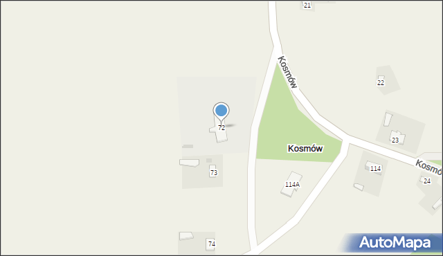 Kosmów, Kosmów, 72, mapa Kosmów