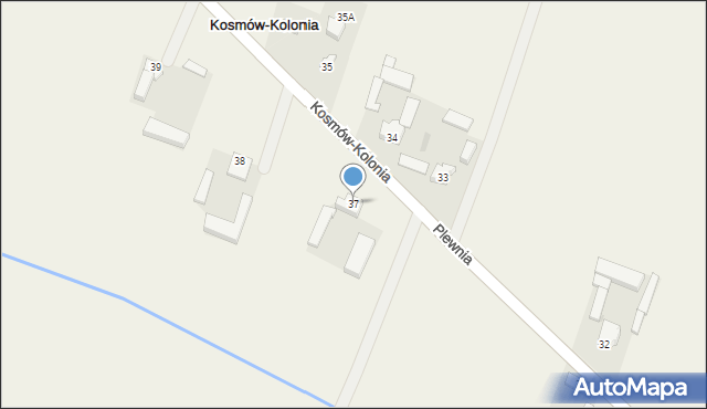 Kosmów-Kolonia, Kosmów-Kolonia, 37, mapa Kosmów-Kolonia