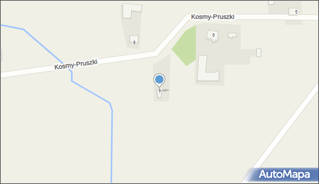 Kosmy-Pruszki, Kosmy-Pruszki, 7, mapa Kosmy-Pruszki