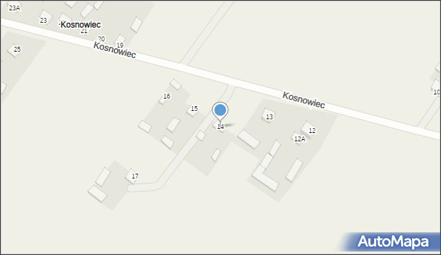 Kosnowiec, Kosnowiec, 14, mapa Kosnowiec