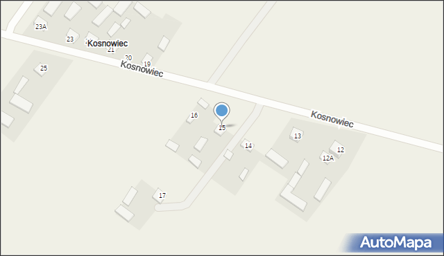 Kosnowiec, Kosnowiec, 15, mapa Kosnowiec