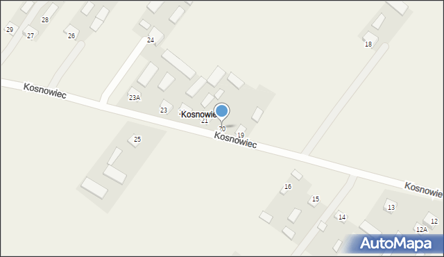Kosnowiec, Kosnowiec, 20, mapa Kosnowiec