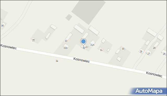 Kosnowiec, Kosnowiec, 32, mapa Kosnowiec