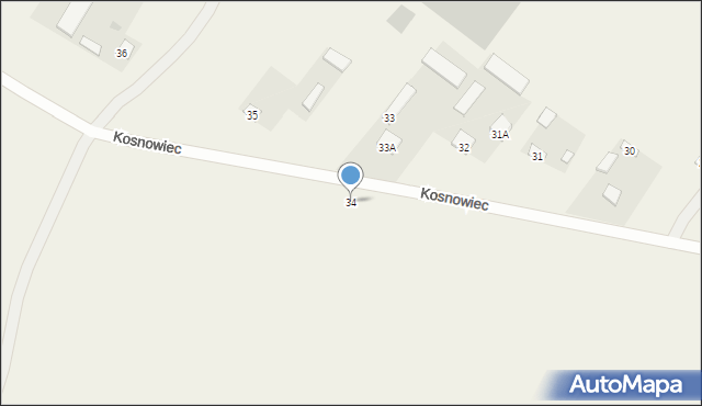 Kosnowiec, Kosnowiec, 34, mapa Kosnowiec