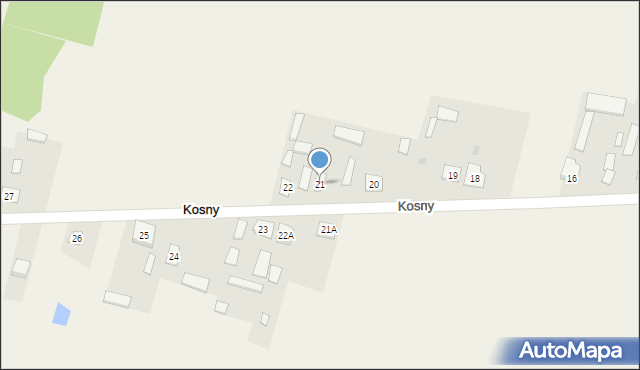 Kosny, Kosny, 21, mapa Kosny