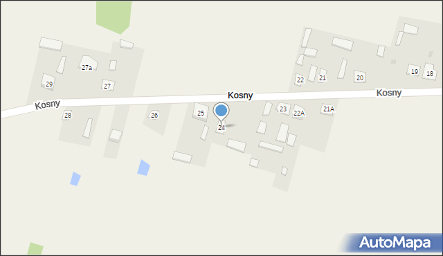 Kosny, Kosny, 24, mapa Kosny