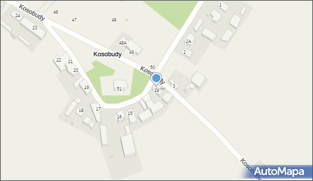 Kosobudy, Kosobudy, 14, mapa Kosobudy