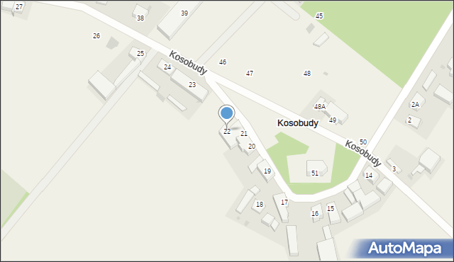 Kosobudy, Kosobudy, 22, mapa Kosobudy