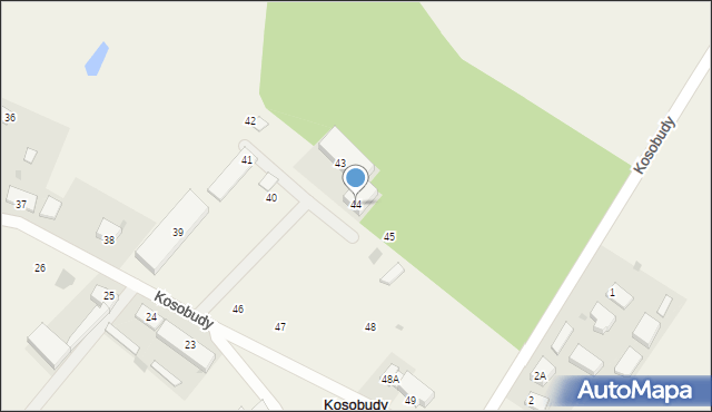 Kosobudy, Kosobudy, 44, mapa Kosobudy
