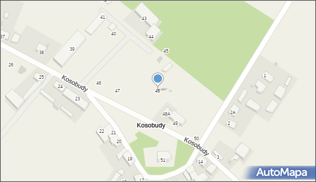 Kosobudy, Kosobudy, 48, mapa Kosobudy