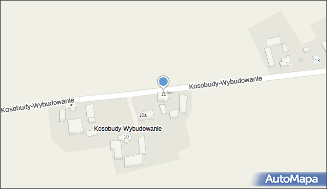 Kosobudy, Kosobudy-Wybudowanie, 11, mapa Kosobudy