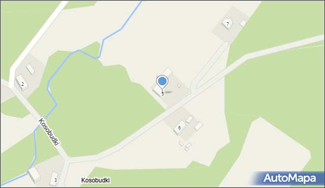 Kosobudz, Kosobudki, 5, mapa Kosobudz